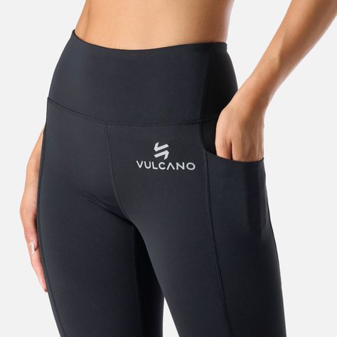 Calza Mujer BTM Compressive 3/4 High Rise Negro Vulcano-4