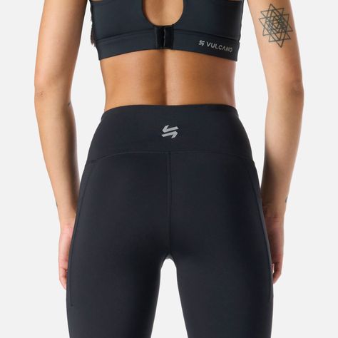 Calza Mujer BTM Compressive 3/4 High Rise Negro Vulcano-5