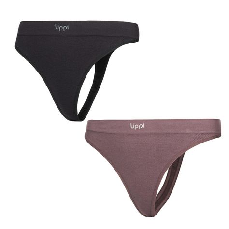 Ropa Interior Mujer Pack Skintec Sport Thong Grafito y Malva Lippi-0