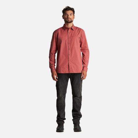 Camisa Hombre Alloy Long Sleeve Shirt Melange Terracota Lippi-7