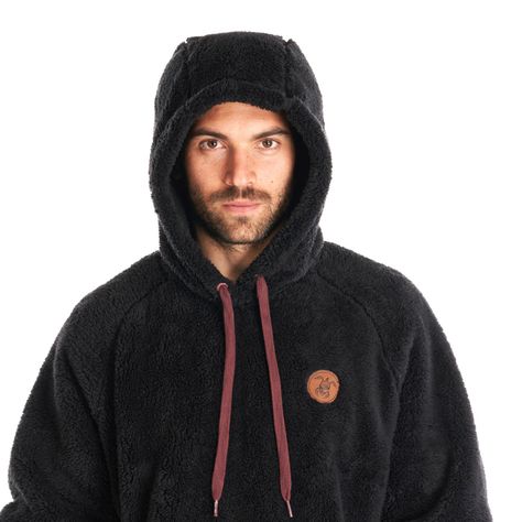 Poleron Hombre Cangur-oso Negro Haka Honu V22-6