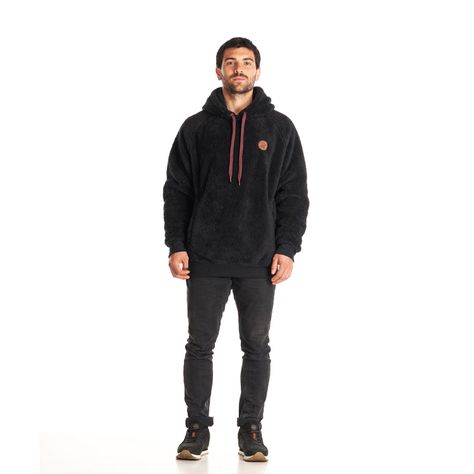 Poleron Hombre Cangur-oso Negro Haka Honu V22-8