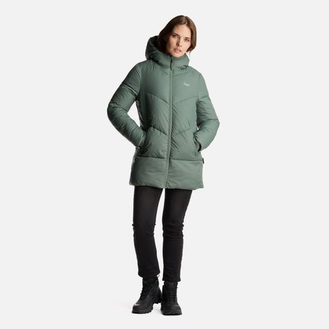 Chaqueta Mujer Long Line Steam Pro Hoody Jacket Verde Musgo Lippi-8