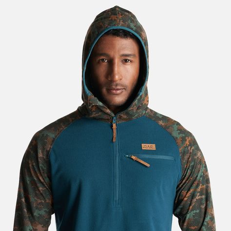 Poleron Hombre Taina Pro Print Petroleo Haka Honu-4