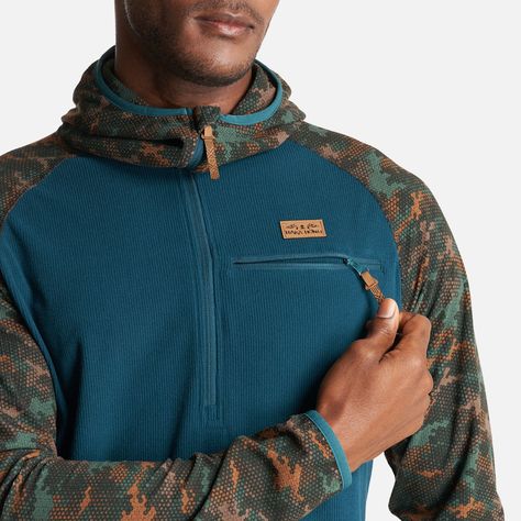 Poleron Hombre Taina Pro Print Petroleo Haka Honu-5