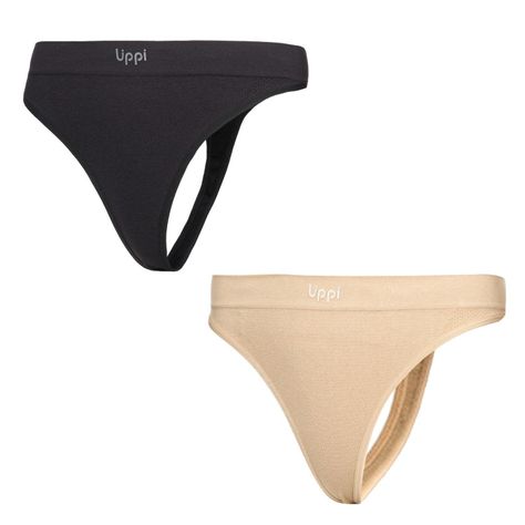 Ropa Interior Mujer Pack Skintec Sport Thong Grafito y Taupe Lippi-0