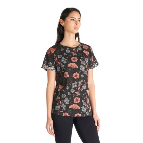 Polera Mujer Flora Negro Haka Honu-2