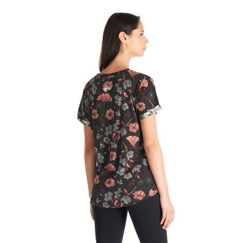 Polera Mujer Flora Negro Haka Honu-4