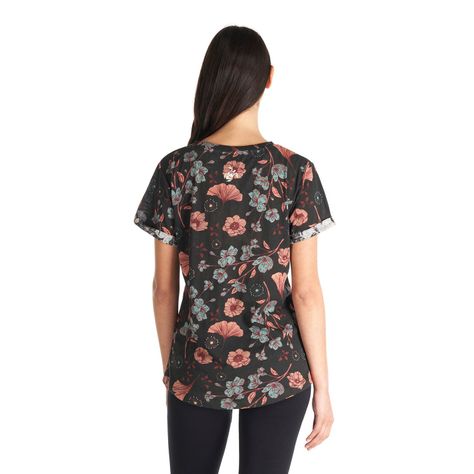 Polera Mujer Flora Negro Haka Honu-5