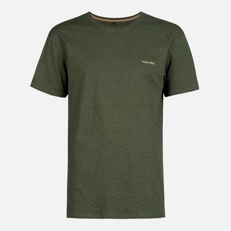 Polera Hombre Oleaje Print Verde Haka Honu-0