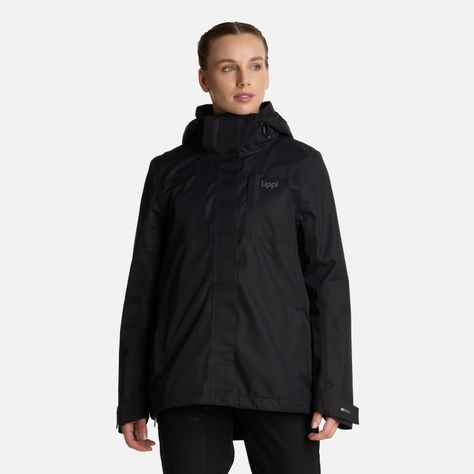 Chaqueta Mujer Tres Cruces Fusion-3 Hoody Negro Lippi I25-1