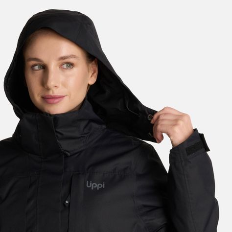 Chaqueta Mujer Tres Cruces Fusion-3 Hoody Negro Lippi I25-4