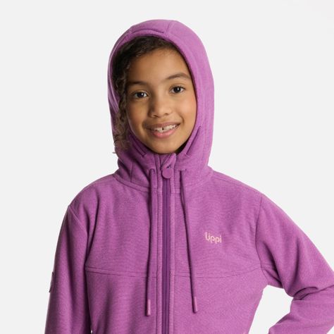 Polerón Niña Stripes Nano-F Full Zip Hoody Morado Lippi-3