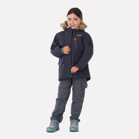 Chaqueta Niña Roble B-Dry Hoody Jacket Azul Piedra Lippi-5