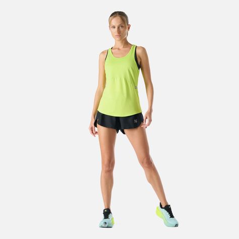 Polera Mujer Built To Move Tank Top Verde Lima Vulcano-6