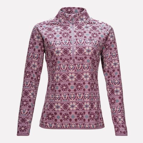 Poleron Mujer Jacaranda Nano-F 14 Zip Print Palo Rosa Lippi-0