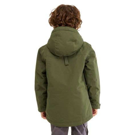 Chaqueta Niño Roble B-Dry Hoody Jacket Verde Militar Lippi-3