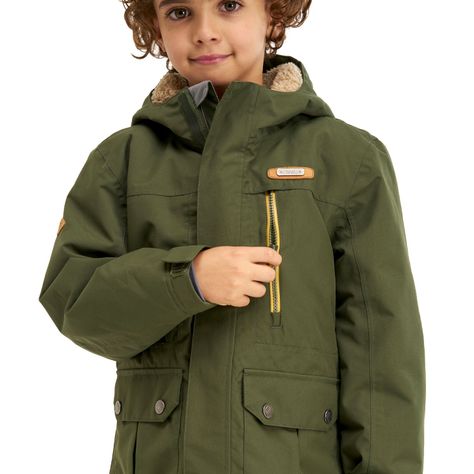 Chaqueta Niño Roble B-Dry Hoody Jacket Verde Militar Lippi-4
