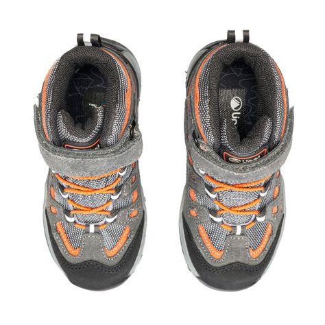 Botín Niño Puelo CS HI Velcro Gris naranjo Lippi-5