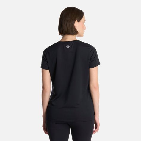 Polera Mujer Core V-Neck Q-Dry T-Shirt Negro Lippi-2