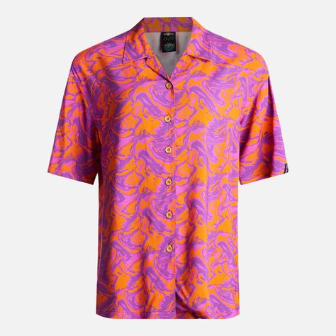 Camisa Mujer Marmolada Print Naranjo Haka Honu-0