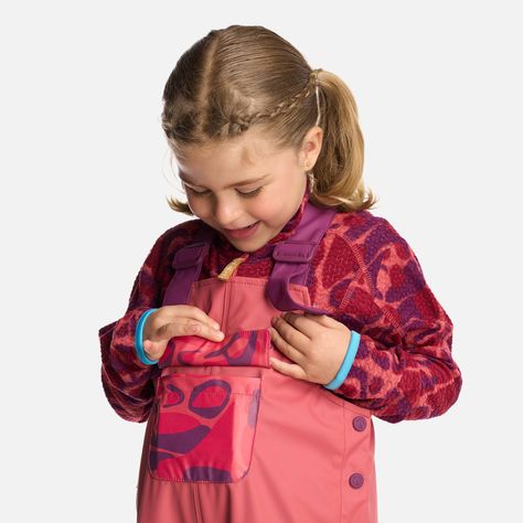 Pantalon Niña Muddy B-Dry Overalls Rosa Oscuro Lippi-3
