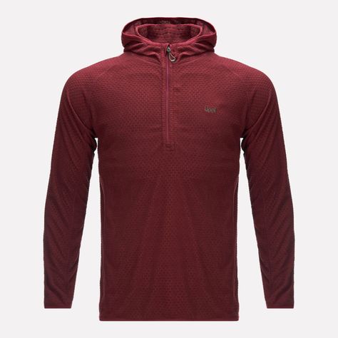 Poleron Hombre Jacaranda Nano-F 14 Zip Hoody Vino Lippi I22-0