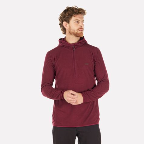Poleron Hombre Jacaranda Nano-F 14 Zip Hoody Vino Lippi I22-1