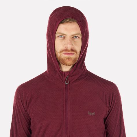 Poleron Hombre Jacaranda Nano-F 14 Zip Hoody Vino Lippi I22-3