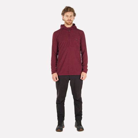 Poleron Hombre Jacaranda Nano-F 14 Zip Hoody Vino Lippi I22-4