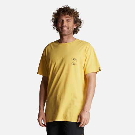 Polera Hombre Atardecer Amarillo Haka Honu-2