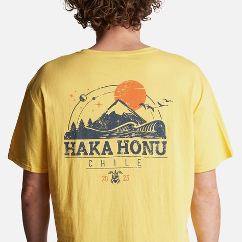 Polera Hombre Atardecer Amarillo Haka Honu-4