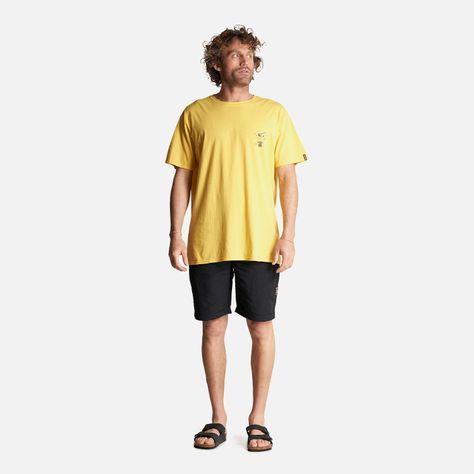 Polera Hombre Atardecer Amarillo Haka Honu-5