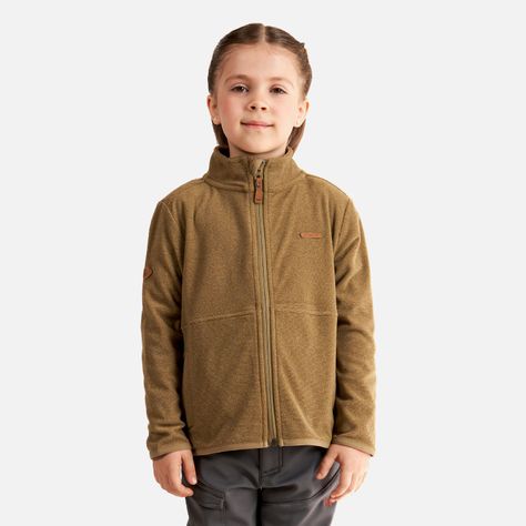 Poleron Niña Stripes Nano-F Full Zip Oliva Lippi-1