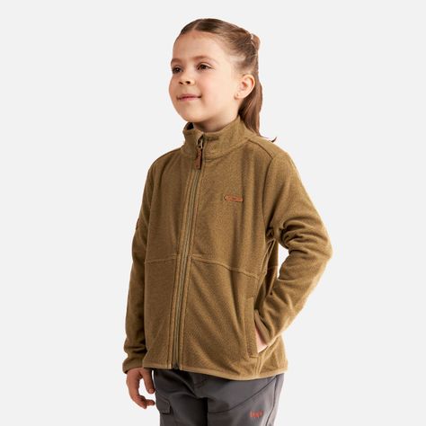 Poleron Niña Stripes Nano-F Full Zip Oliva Lippi-2