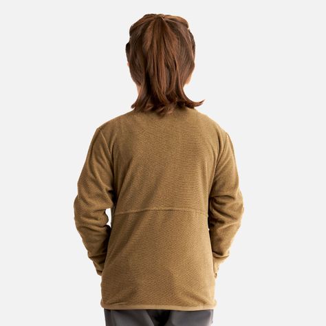 Poleron Niña Stripes Nano-F Full Zip Oliva Lippi-3