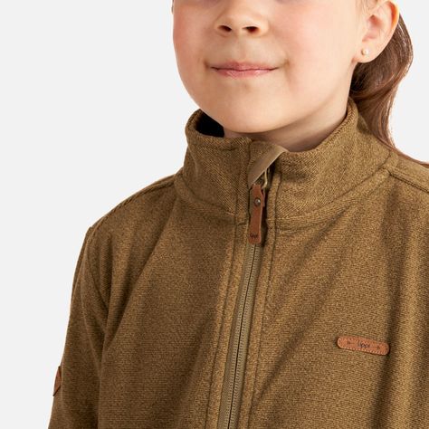 Poleron Niña Stripes Nano-F Full Zip Oliva Lippi-4