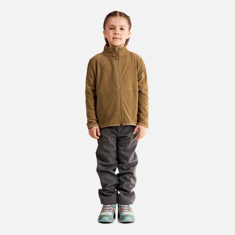 Poleron Niña Stripes Nano-F Full Zip Oliva Lippi-6