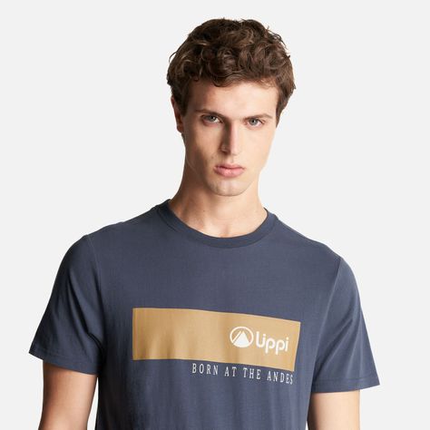 Polera Hombre Logo Lippi T-Shirt Front Line Azul Marino Lippi-5