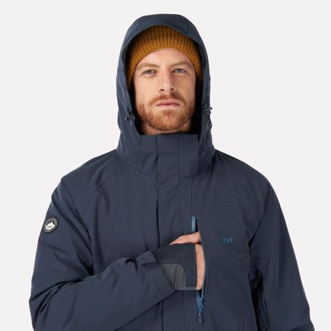 Chaqueta Hombre Andes B-Dry Hoody Jacket Azul Piedra Lippi-6