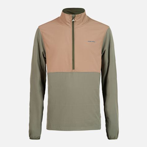 Poleron Hombre Del Sur 1/4 Zip Sin Capucha  Verde Militar Haka Honu-0
