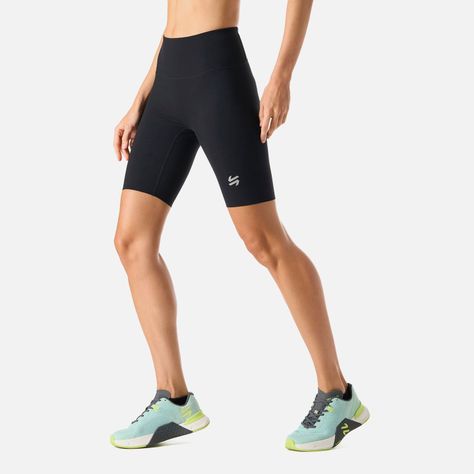 Calza Mujer Tempo Biker Super High Rise Negro Vulcano-1