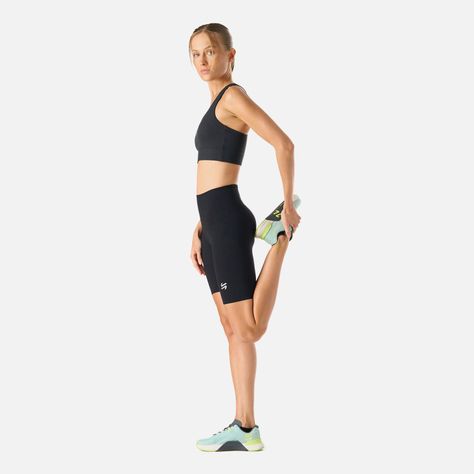 Calza Mujer Tempo Biker Super High Rise Negro Vulcano-2