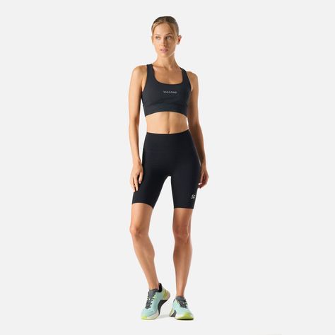 Calza Mujer Tempo Biker Super High Rise Negro Vulcano-6
