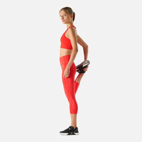 Calza Mujer Built To Move 3/4 High Rise Rojo Vulcano-2