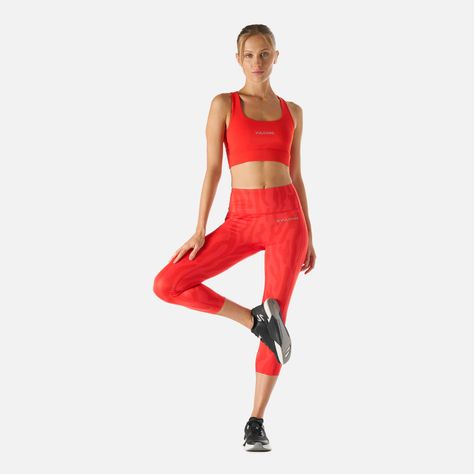 Calza Mujer Built To Move 3/4 High Rise Rojo Vulcano-7