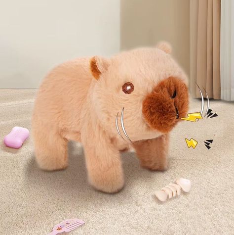 Robot Mascota Capibara Sonido Camina Peluche Juguete Regalo Navidad-7