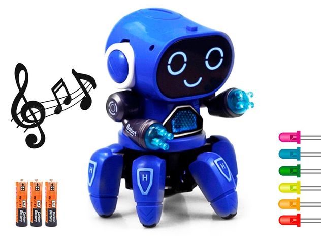 Robot Araña Musical Bailarín Juguete Luces Led Kid-0
