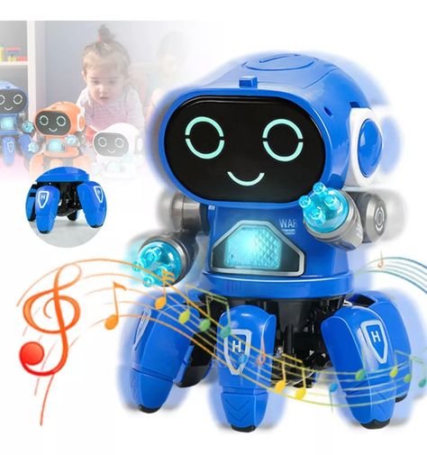Robot Araña Musical Bailarín Juguete Luces Led Kid-1
