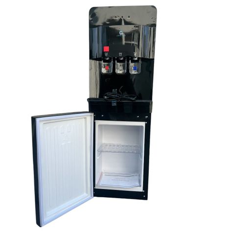 Dispensador de Agua Compresor 3 llaves c/Gaveta Negro PREMIUM-0